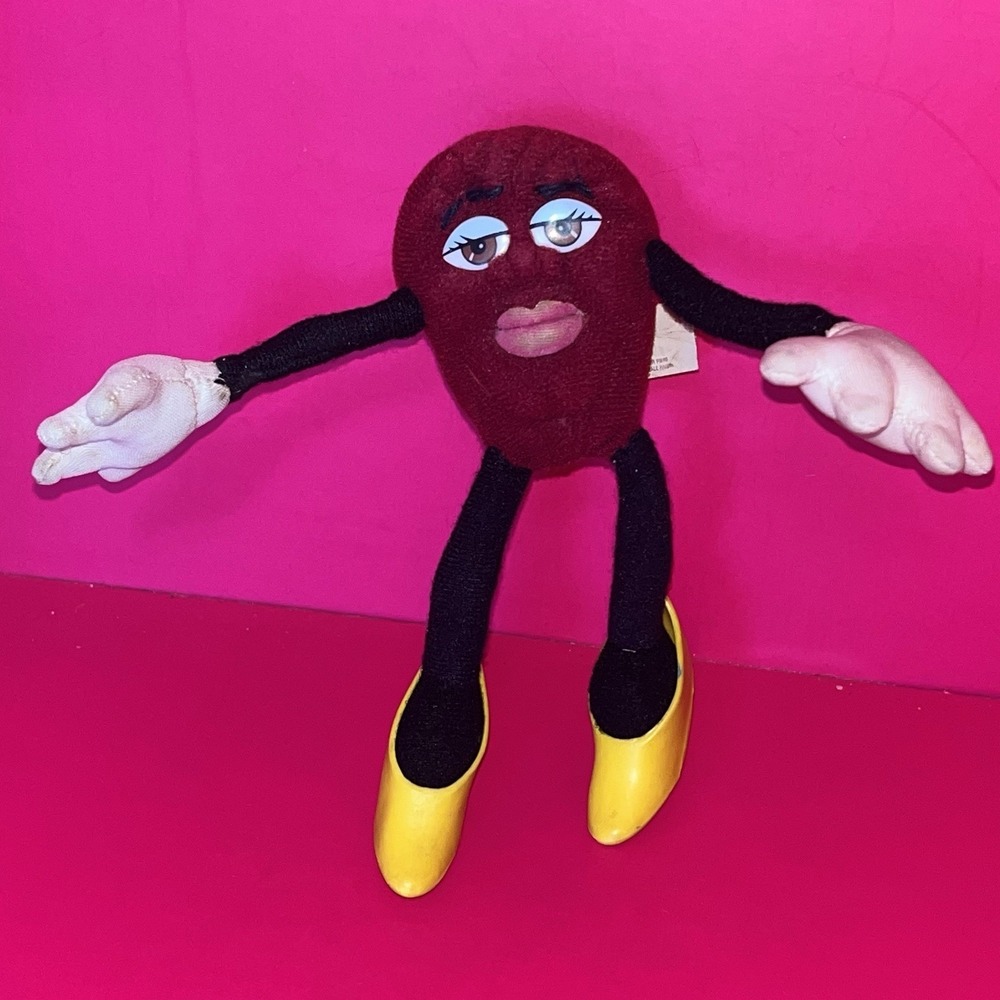 VTG Plush California Raisin 1988 Bendable Figure Female Applause Grapevine